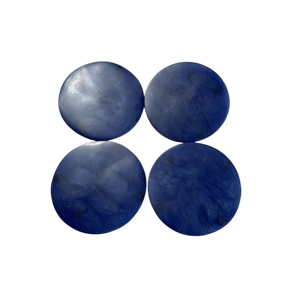 Crate And Barrel Millie Coasters Set Of 4 Blue